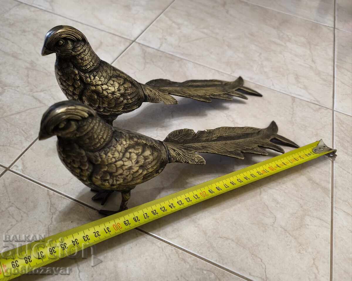 Αντίκα ζεύγος ορειχάλκινων φασιανών από τα μέσα του αιώνα, αρτ ντεκό! - 5 Αντίκα ζεύγος ορειχάλκινων φασιανών από τα μέσα του αιώνα, αρτ ντεκό! - 5