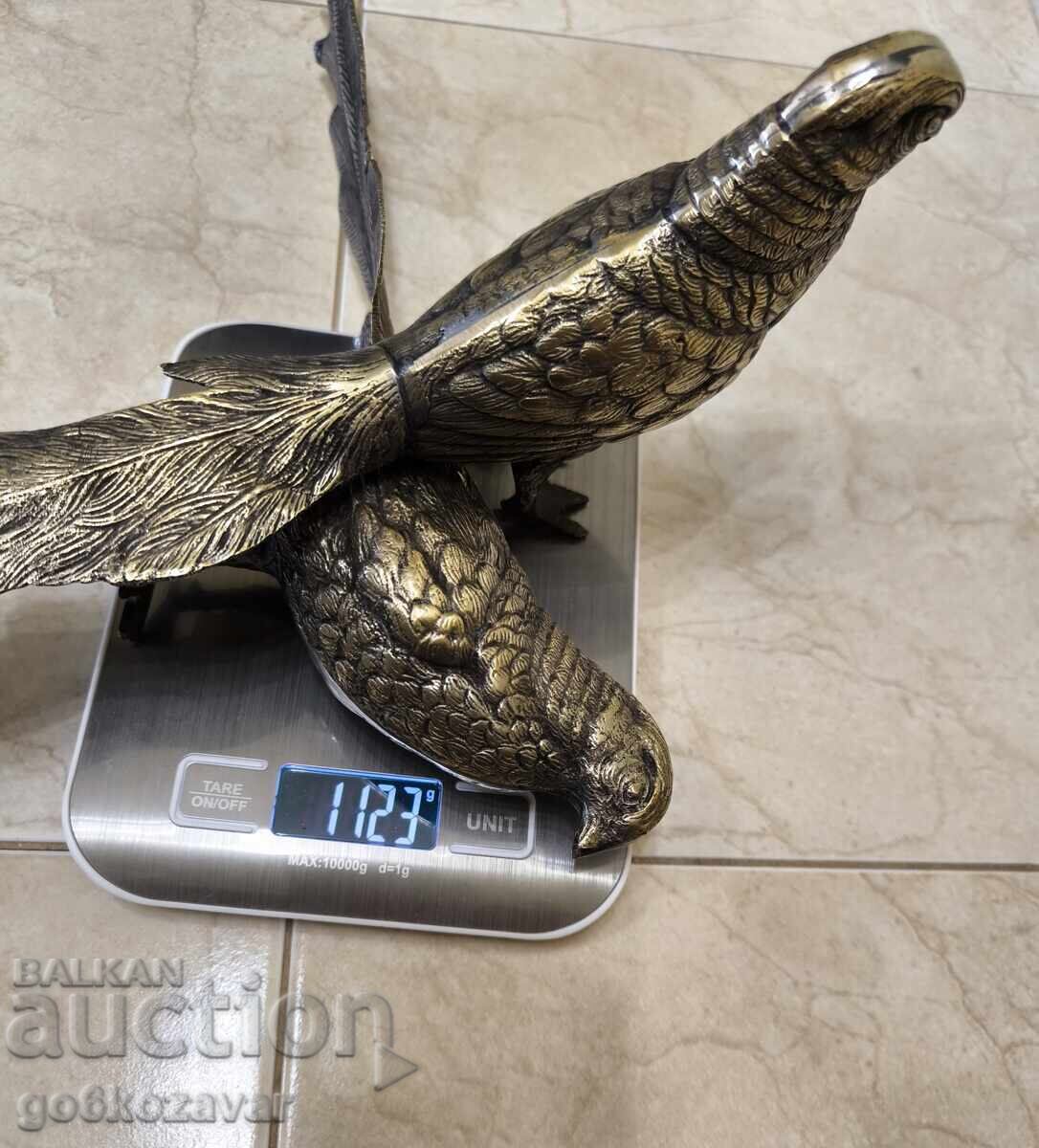 Αντίκα ζεύγος ορειχάλκινων φασιανών από τα μέσα του αιώνα, αρτ ντεκό! - 6 Αντίκα ζεύγος ορειχάλκινων φασιανών από τα μέσα του αιώνα, αρτ ντεκό! - 6