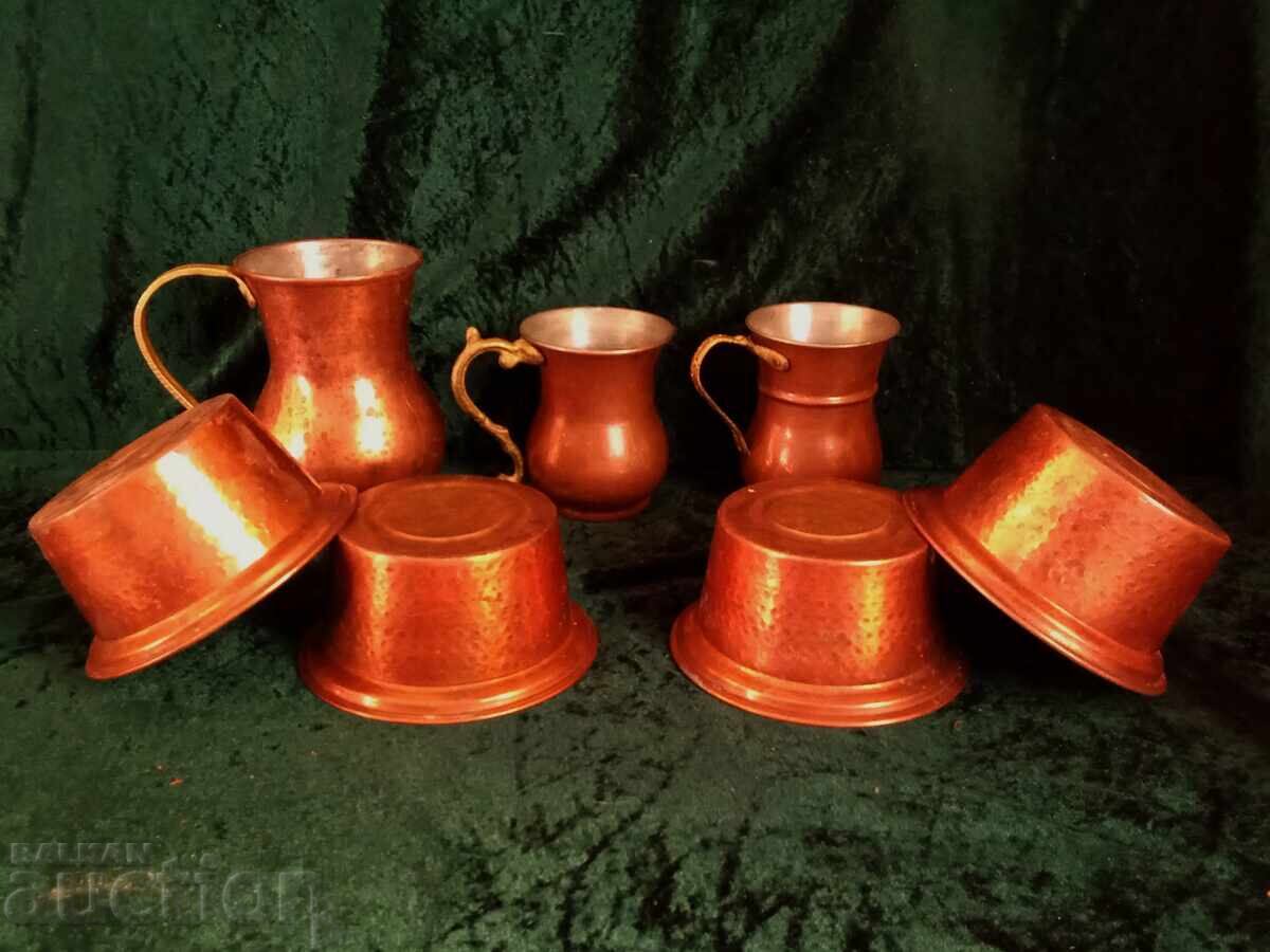 Χάλκινα φλιτζάνια και μπολ ψησίματος με τιμή 128.00 BGN | € 65.45