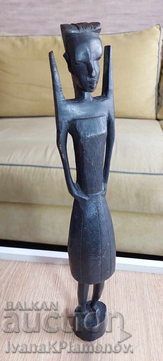 Sculptură în lemn masiv pentru cunoscători, înălțime 37cm
