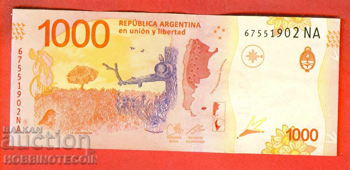 ARGENTINA ARGENTINA 1000 Peso issue issue 2022 letter NA