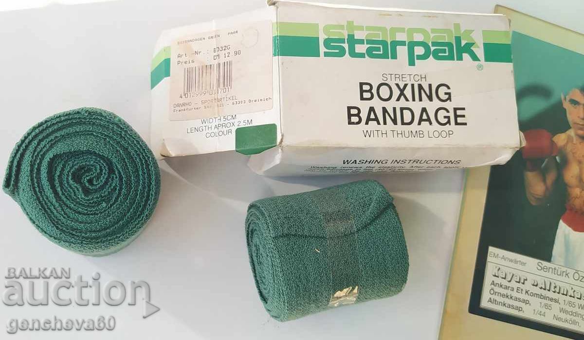 Auction  Autograph on Senturk Ozdemir and a used boxing bandage with a brim