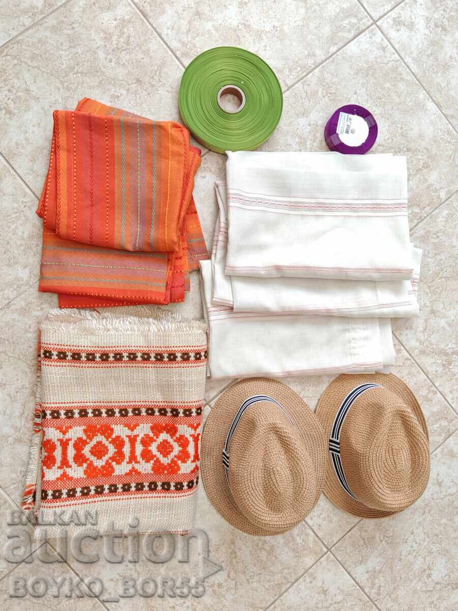 Lot of Blankets, Hats and Satin Ribbons