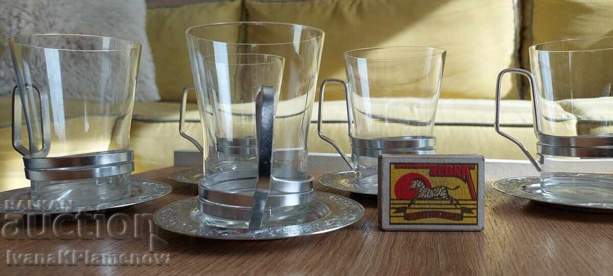 Service of 6 cups with saucers and coasters for connoisseurs - 7