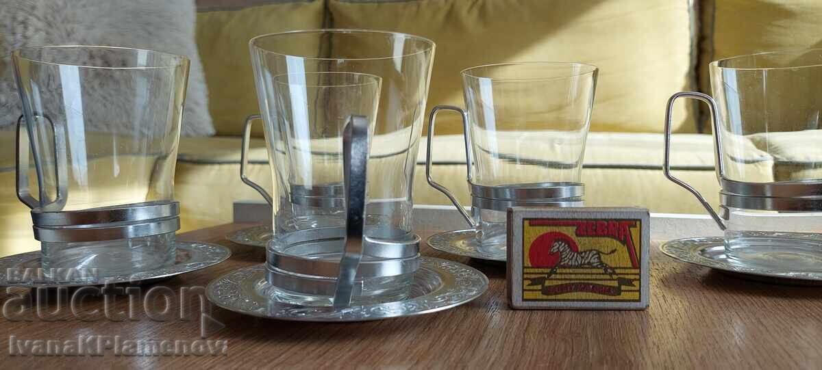 Service of 6 cups with saucers and coasters for connoisseurs - 7