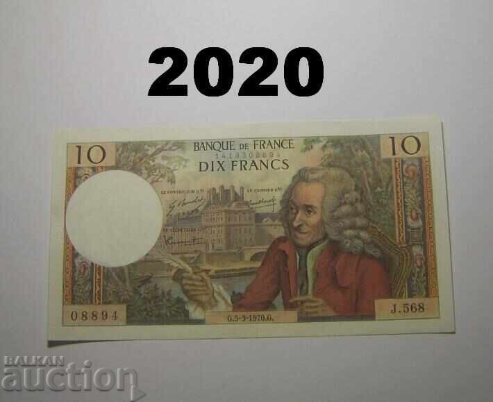 Франция 10 франка 1970