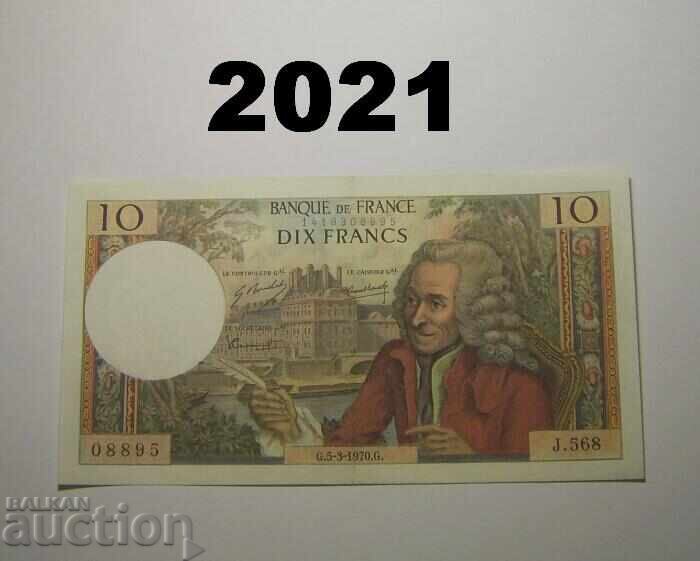 Франция 10 франка 1970