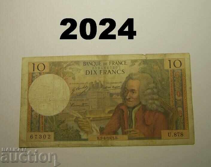 Франция 10 франка 1973