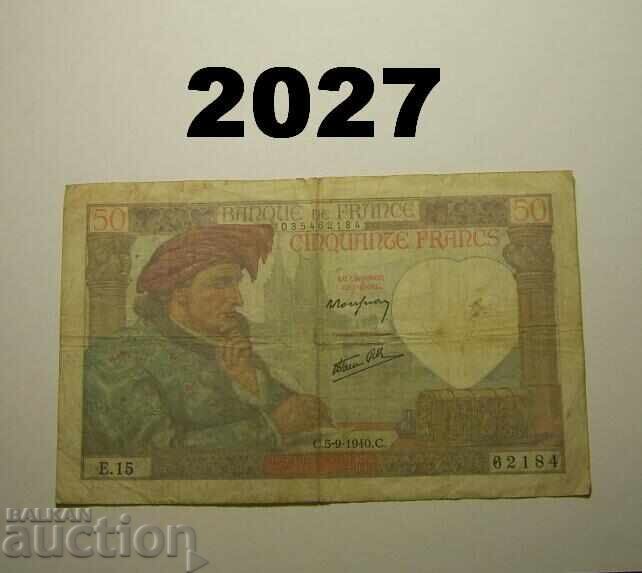 Franța 50 franci 1940 Franța 50 franci 1940