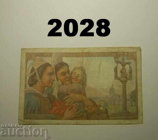 France 20 francs 1943 with price 4.00 BGN | € 2.05