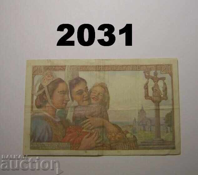 France 20 francs 1943 with price 10.00 BGN | € 5.11