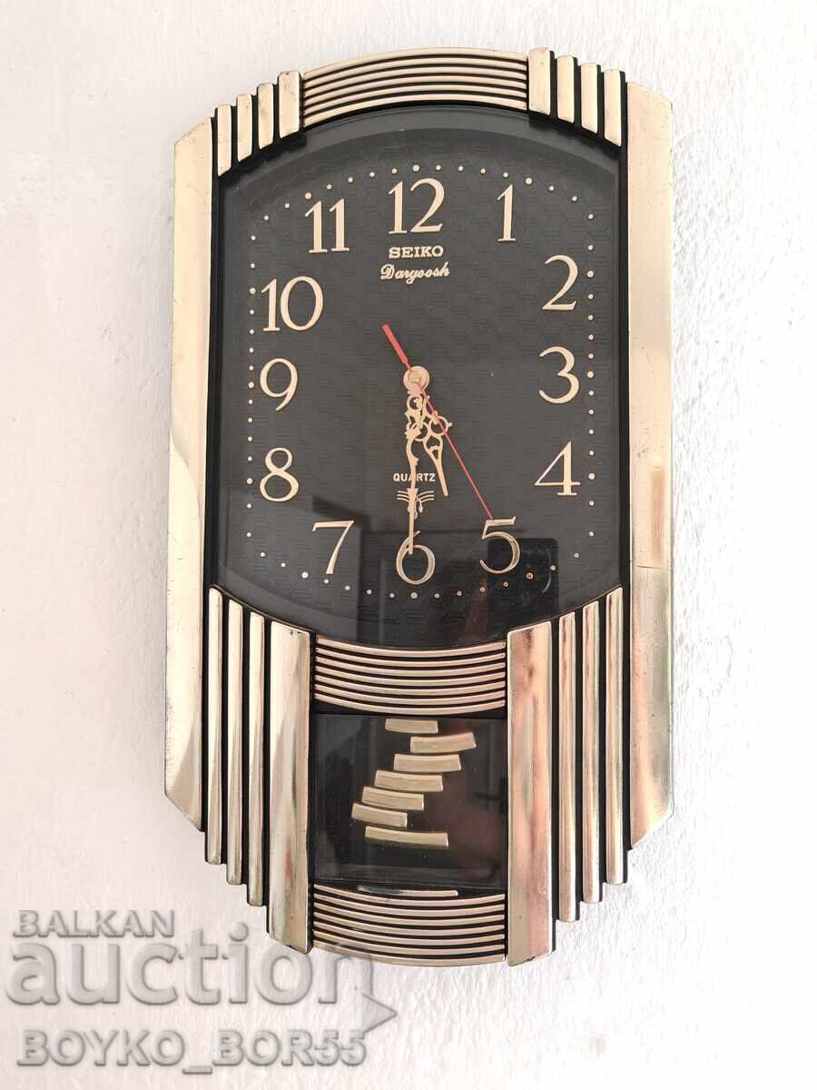 Голям Оригинален Японски Стенен Винтидж Часовник Сейко SEIKO
