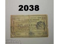 Bon de război 10 centime Peronne