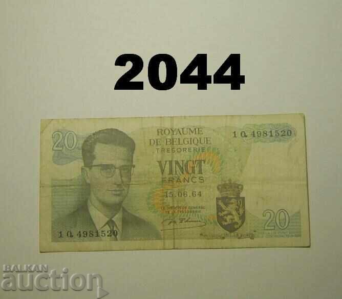 Βέλγιο 20 φράγκα 1964 Βέλγιο 20 φράγκα 1964