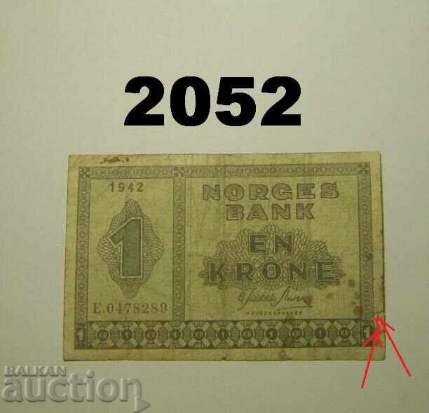 Νορβηγία 1 κρόνα 1942 Νορβηγία 1 κρόνα 1942