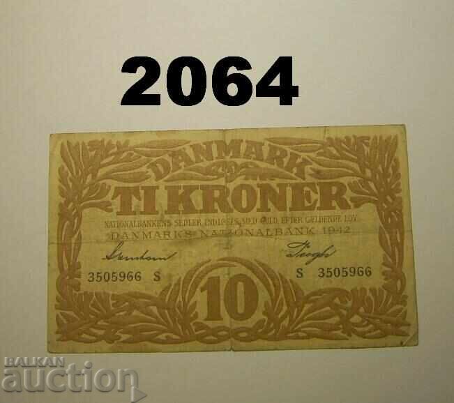 Дания 10 крони 1942 Дания 10 крони 1942