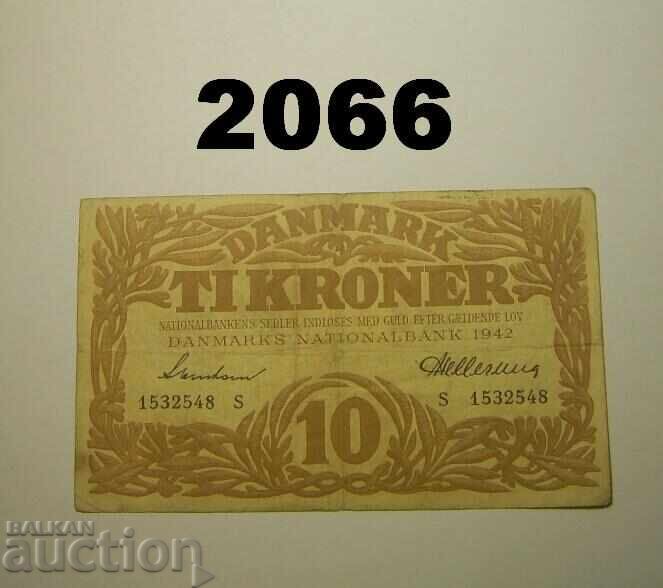 Дания 10 крони 1942 Дания 10 крони 1942