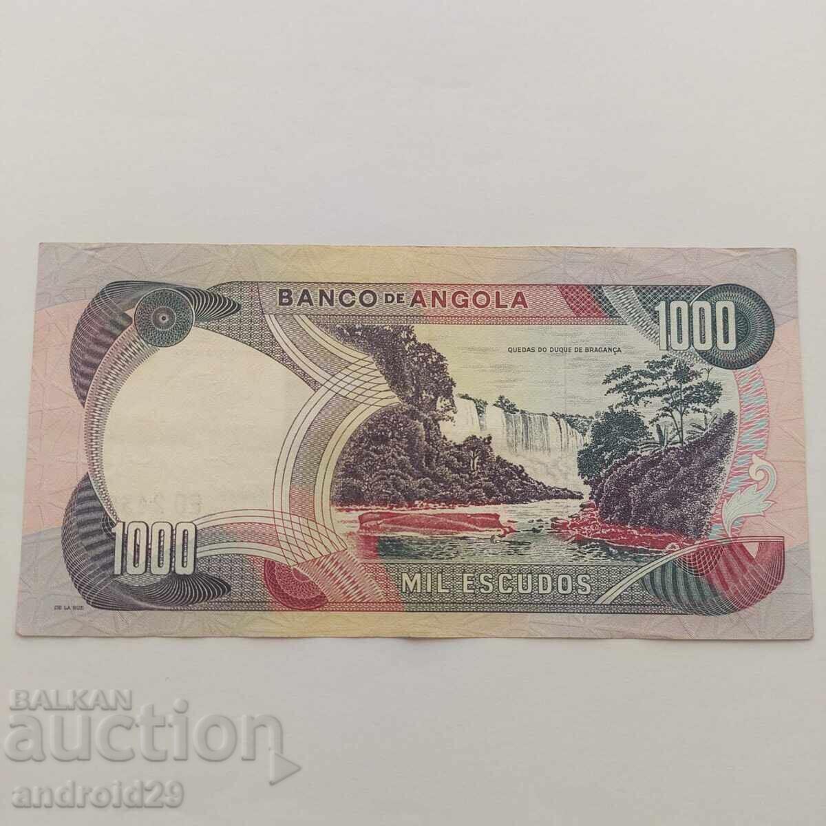 1000 Escudos 1972 Angola "Marshal Carmona" -/AU/ with price 10.00 BGN | € 5.11 1000 Escudos 1972 Angola "Marshal Carmona" -/AU/ with price 10.00 BGN | € 5.11