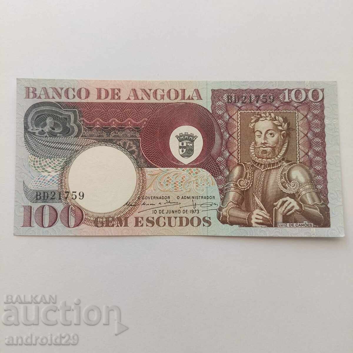 100 Escudos 1973 Angola „Luís de Camões“- UNC