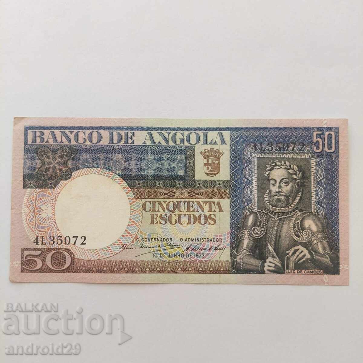 50 Escudos 1973 Angola "Luís de Camões" - UNC