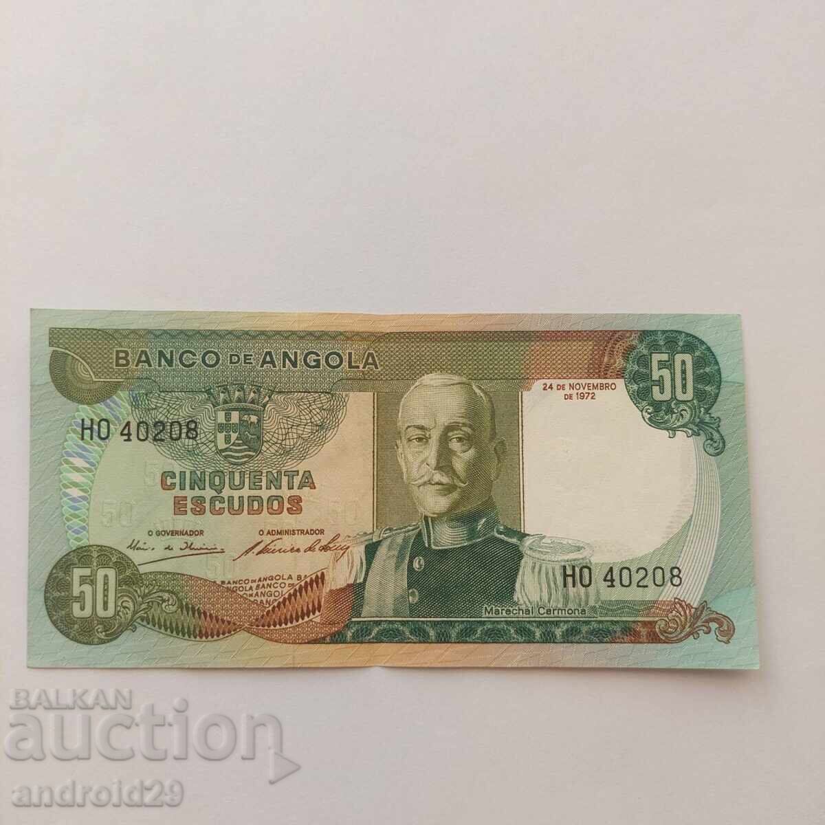 50 Escudos 1972 Angola „Marechal Carmona“- AU