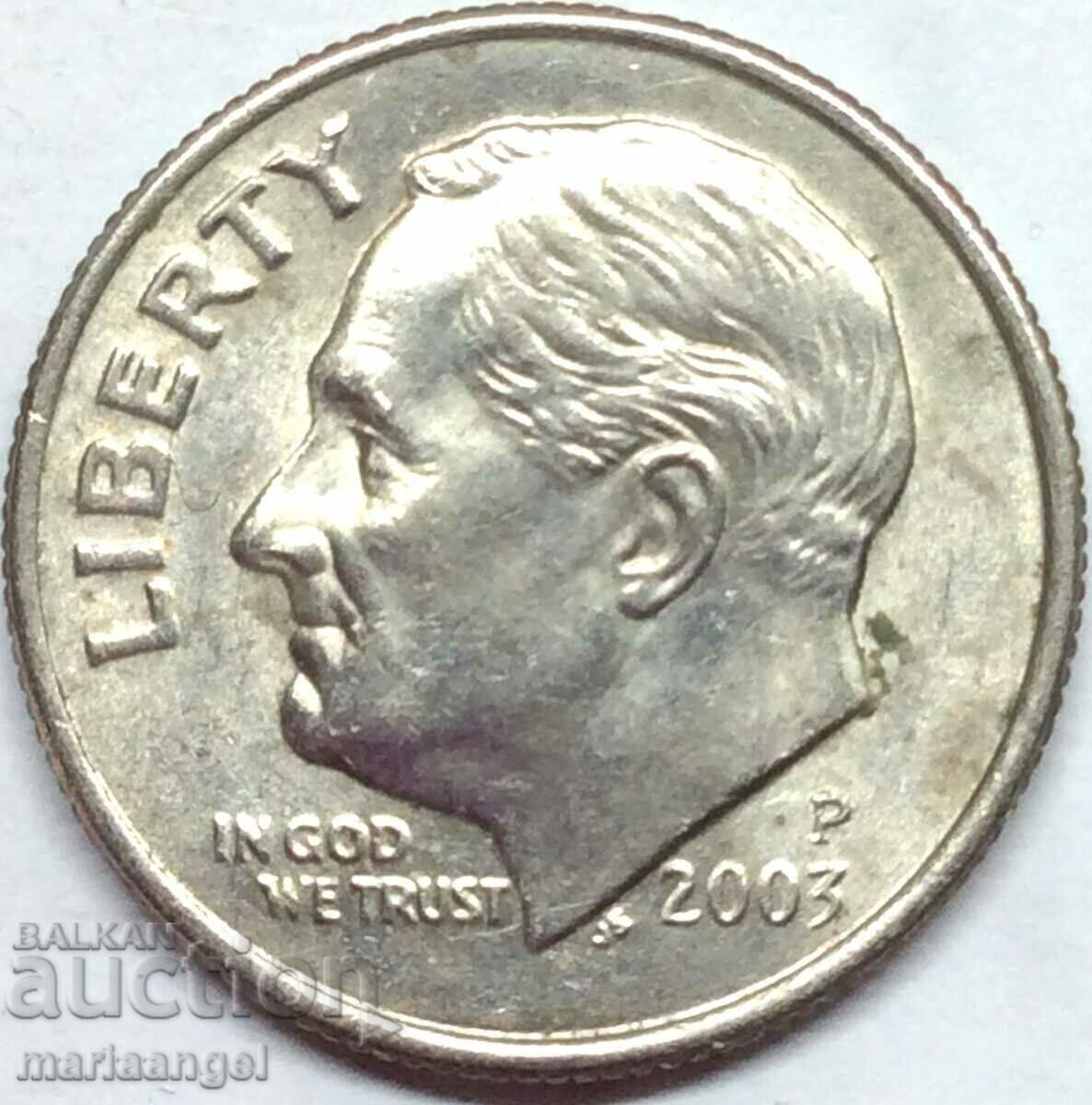 1 dime 2003 USA 10 cents with price 0.50 BGN | € 0.26 1 dime 2003 USA 10 cents with price 0.50 BGN | € 0.26