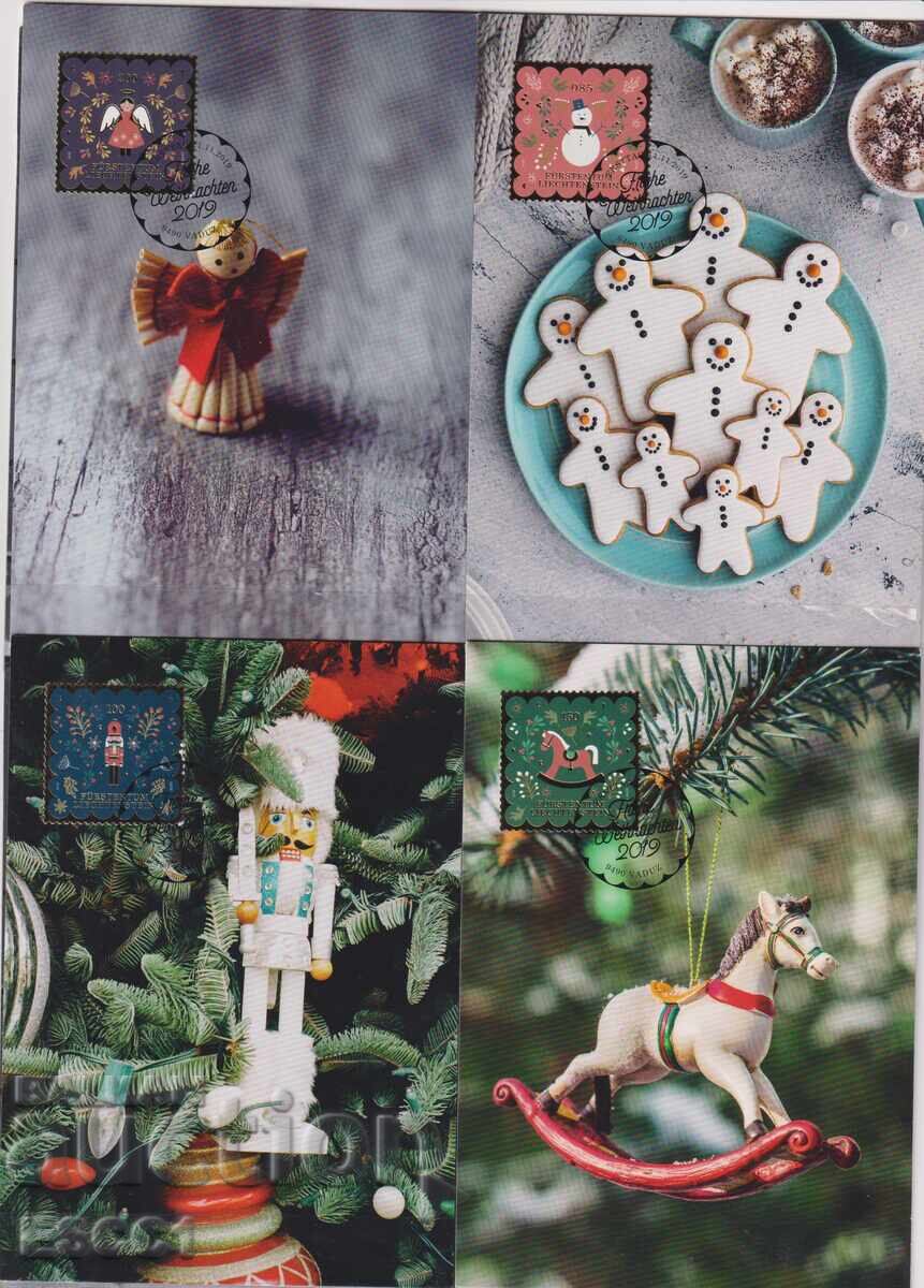 Christmas 2019 Maximum Cards from Liechtenstein Christmas 2019 Maximum Cards from Liechtenstein