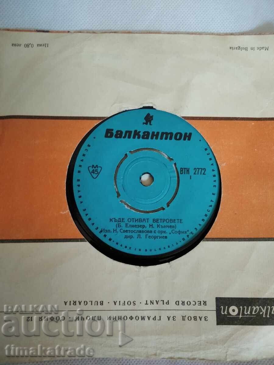 Μικρός δίσκος ΒΤΚ 2772 Πού πάνε οι άνεμοι/Η δασκάλα των ρώσων Μικρός δίσκος ΒΤΚ 2772 Πού πάνε οι άνεμοι/Η δασκάλα των ρώσων