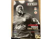 Football program - Liverpool - CSKA 2005
