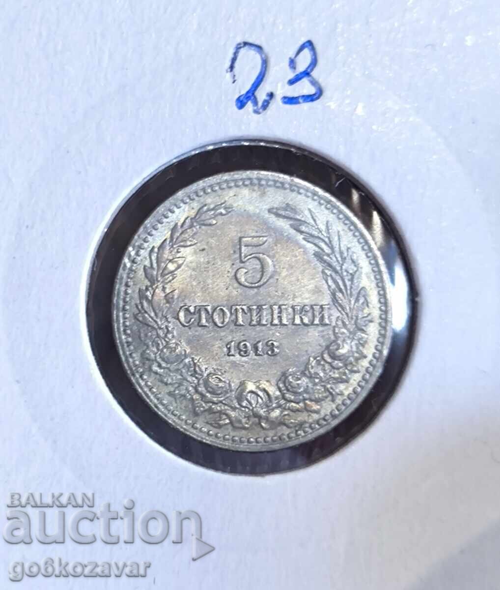 Bulgaria 5 Stotinki 1913 Top Coin! UNC! Bulgaria 5 Stotinki 1913 Top Coin! UNC!