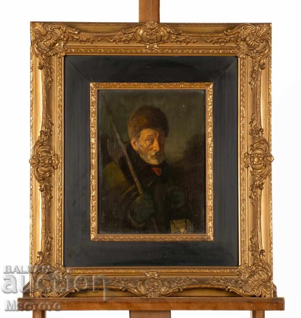 Painting (Night Watch) Oberländer, Adolf 1845 -1923 Munich