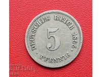 Германия-5 пфенига 1895 Е-Мулденхютен-рядка