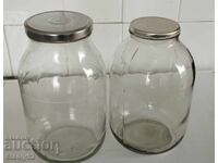 2 Pickling Jars, Spices, 3 Liters, Thick Glass