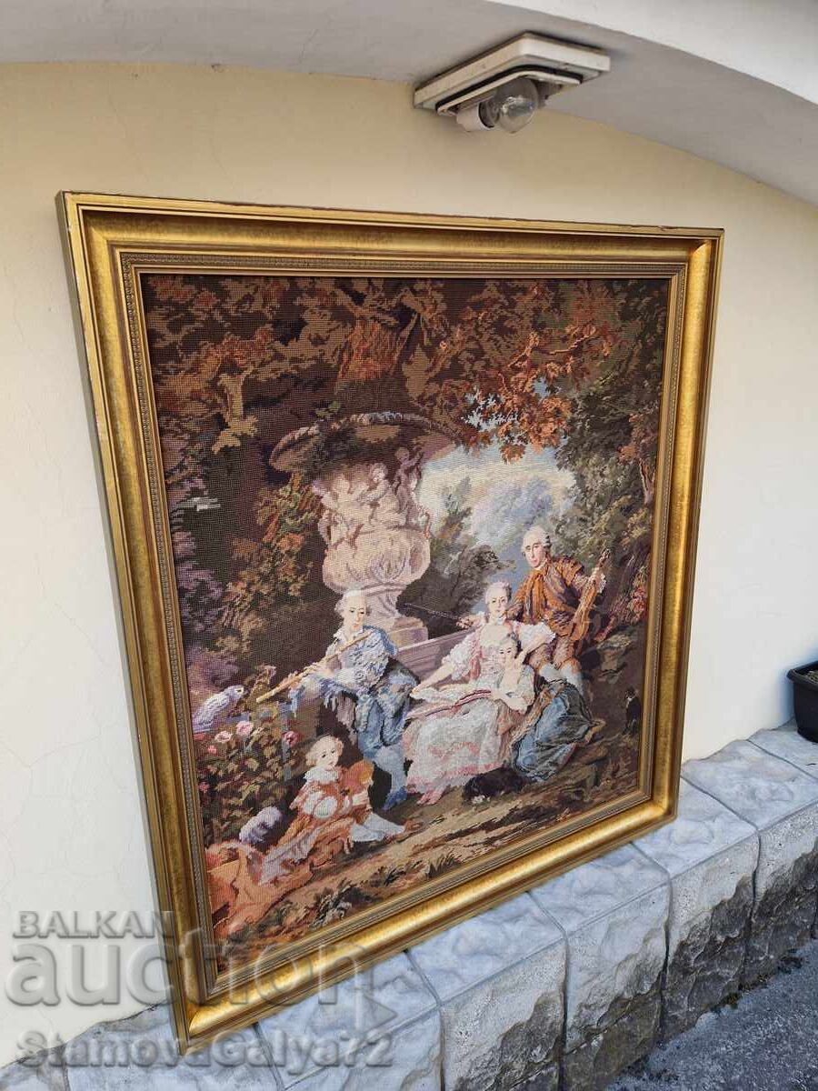 Уникален голям антикварен холандски гоблен - 6 Уникален голям антикварен холандски гоблен - 6