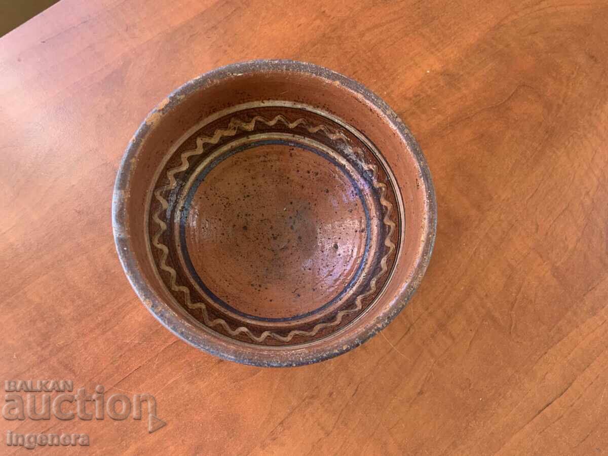 ПАНИЦА КУПА КЕРАМИКА ГЛЕЧ СТАРИННА РИСУНЪК с цена 14.00 лв. | € 7.16 ПАНИЦА КУПА КЕРАМИКА ГЛЕЧ СТАРИННА РИСУНЪК с цена 14.00 лв. | € 7.16