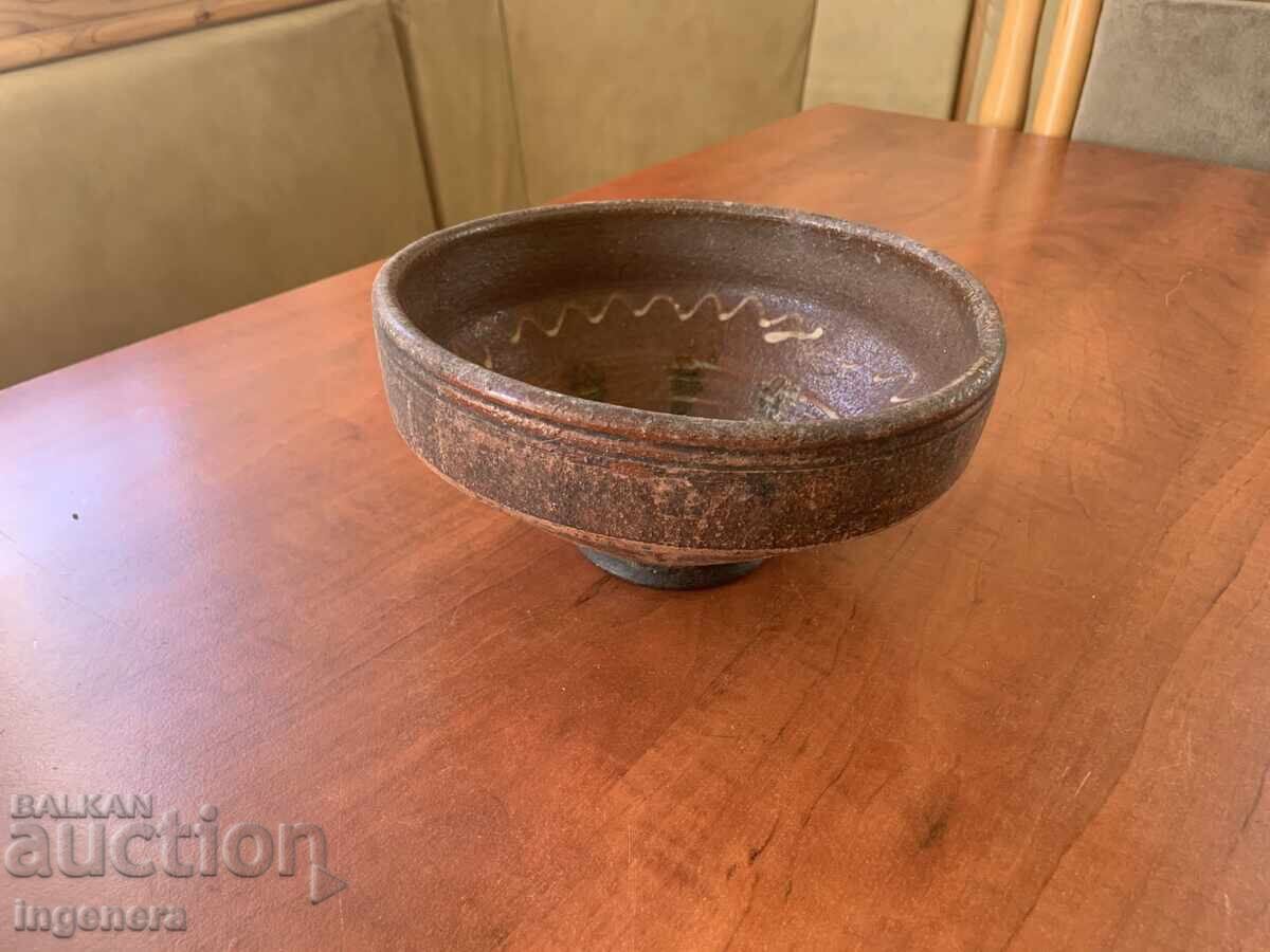 Antique Ceramic Pitcher with Hand-Painted Design