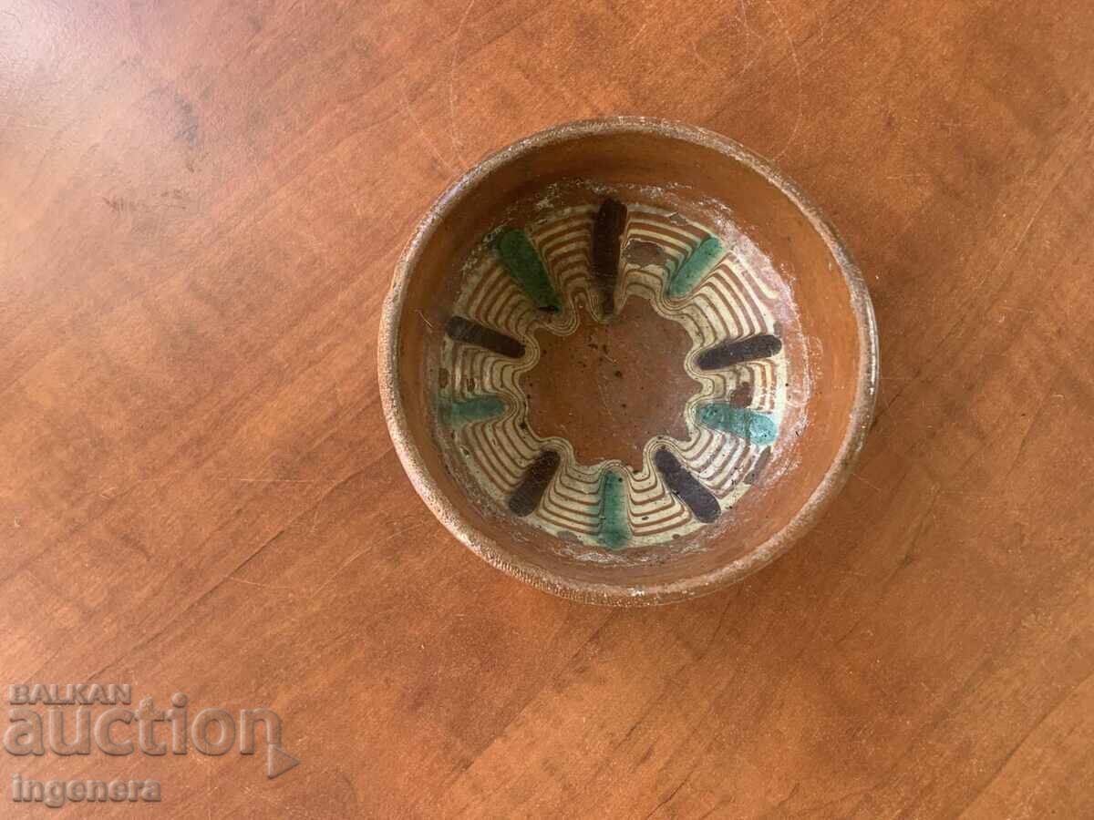 ПАНИЦА КУПА КЕРАМИКА ГЛЕЧ СТАРИННА РИСУНЪК с цена 12.00 лв. | € 6.14