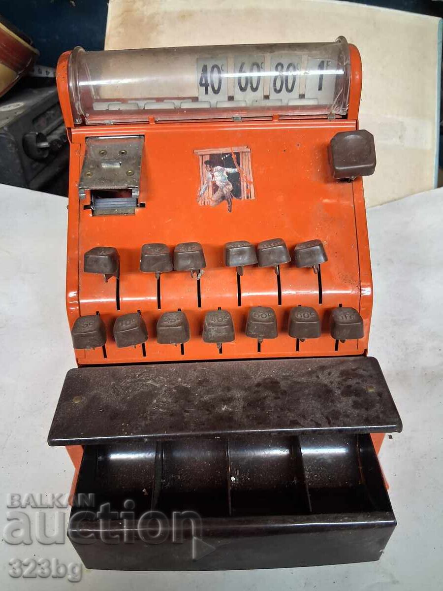 Ретро касов апарат играчка тенекиен Ретро касов апарат играчка тенекиен