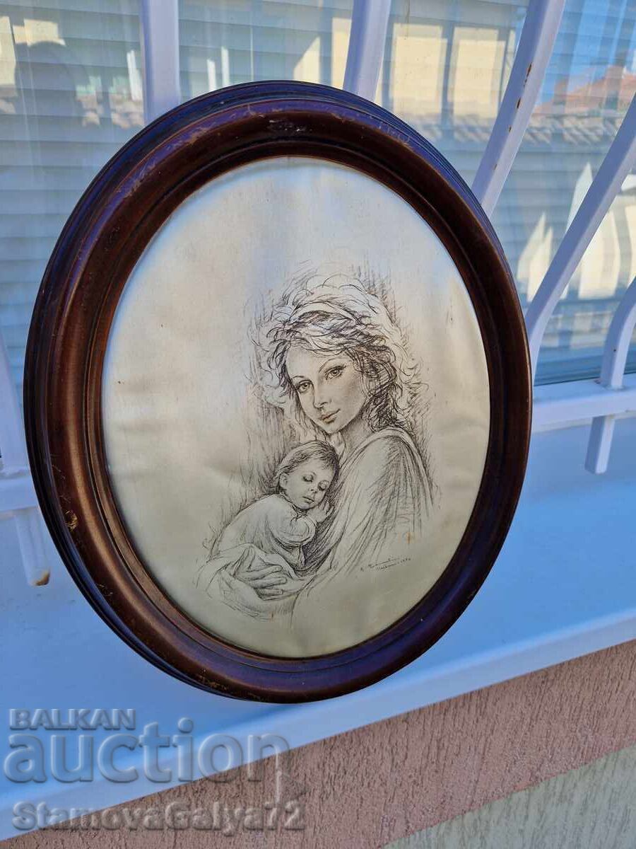 Delivery of Wonderful Italian original painting on silk