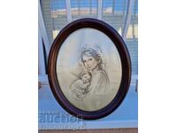 Minunată pictură italiană originală pe mătase