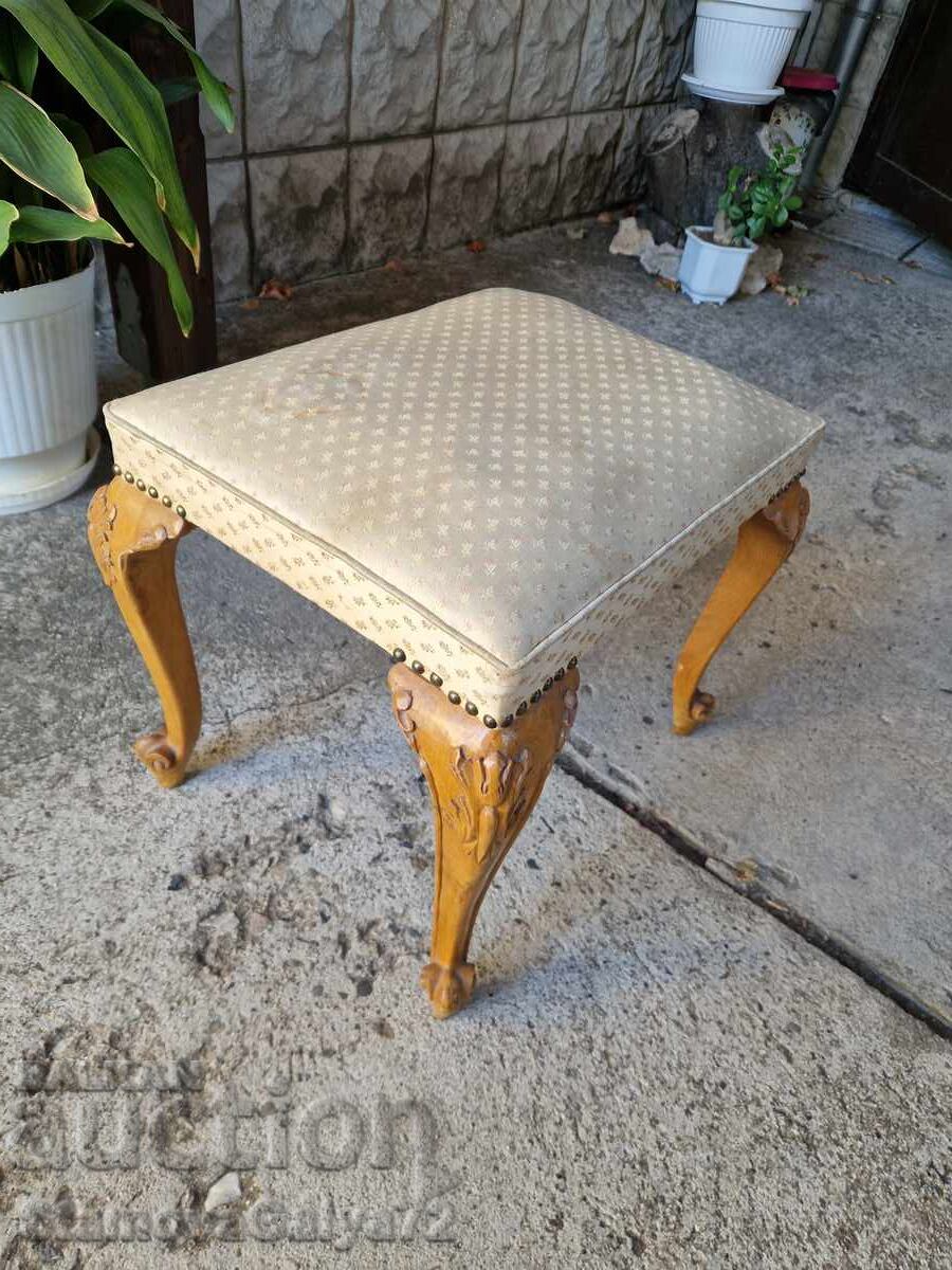 Minunată taburetă barocă franceză antică - 5 Minunată taburetă barocă franceză antică - 5