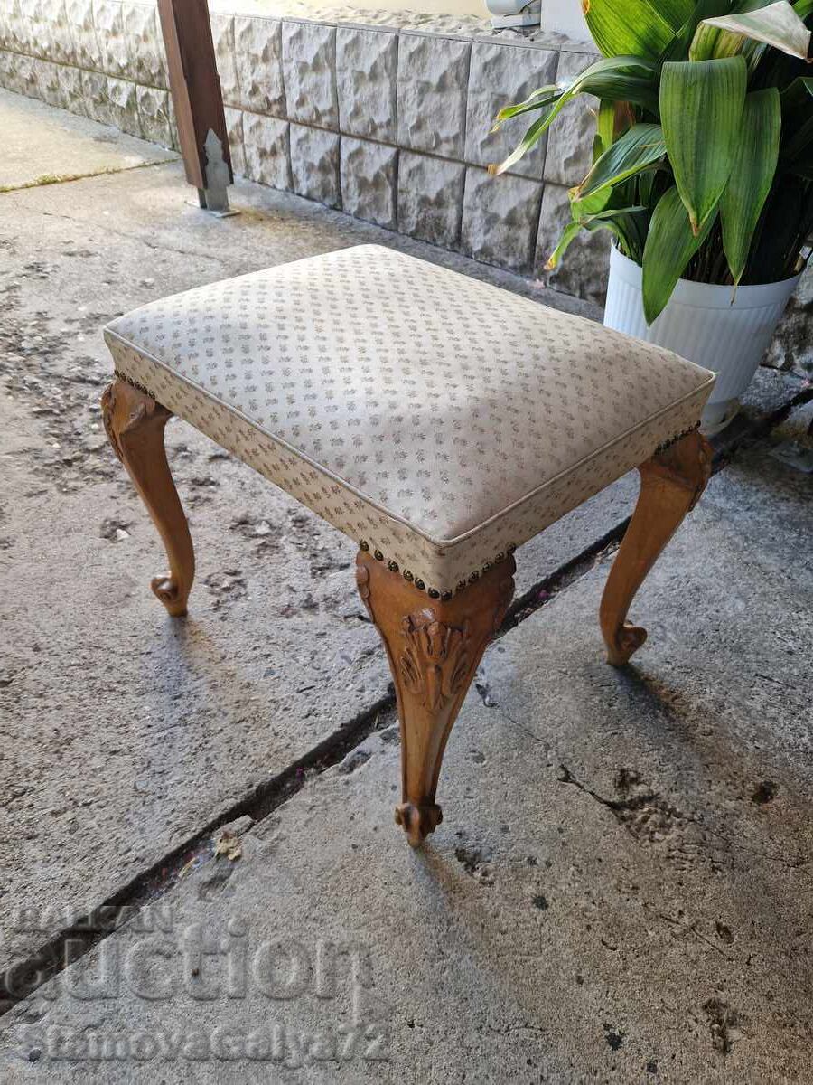 Minunată taburetă barocă franceză antică - 6 Minunată taburetă barocă franceză antică - 6