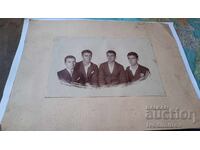 Fotografie Trei tineri bărbați Sofia 1924 Carton