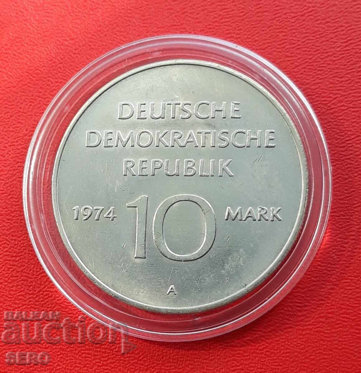 Германия-ГДР-10 марки 1974-25 години ГДР