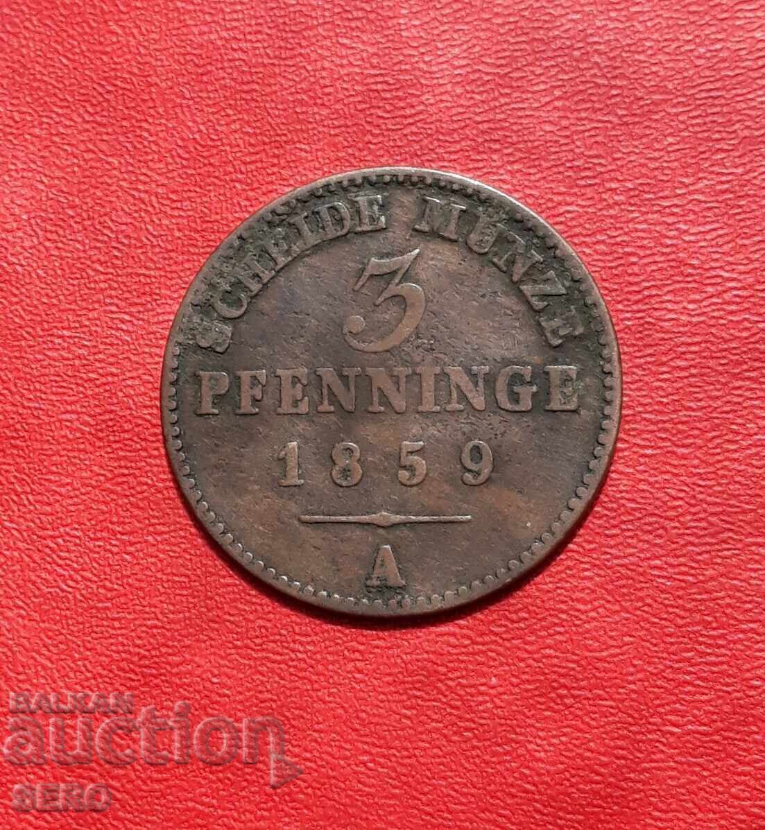 Γερμανία-Πρωσία-3 Pfennig 1859 Α-Βερολίνο