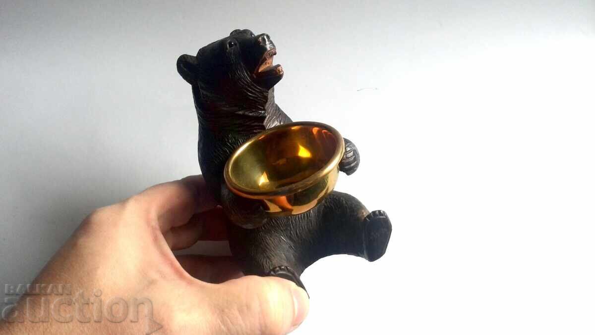 Auction  Vintage Black Forest Bear, Hand-carved Black Forest Bear