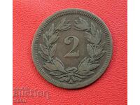 Switzerland 2 Rappen 1850 - Rare