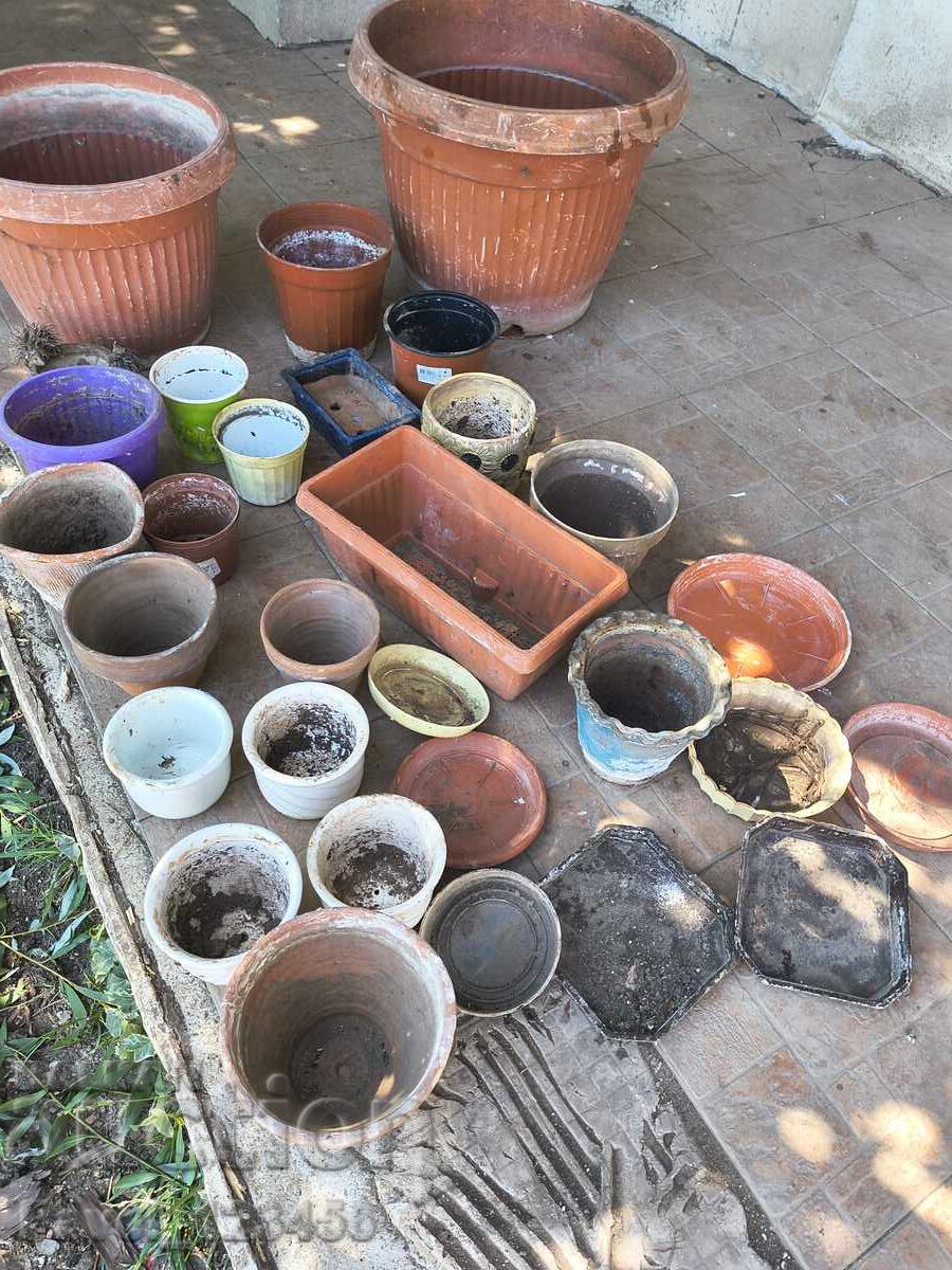Many flower pots with price 14.99 BGN | € 7.66