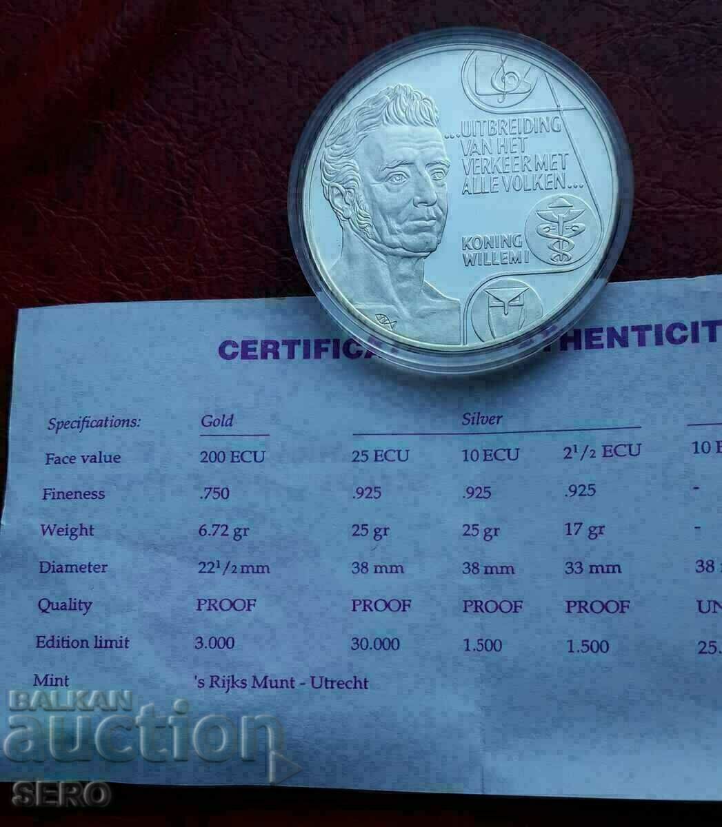 Delivery of The Netherlands-25 ECU 1992-lots of rare-circulation 30,000 pieces Delivery of The Netherlands-25 ECU 1992-lots of rare-circulation 30,000 pieces