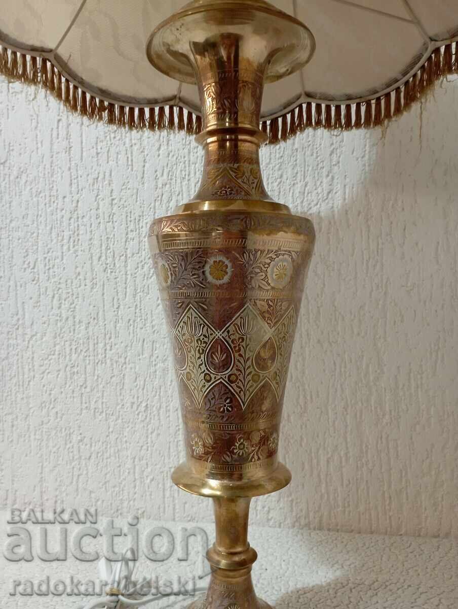 Delivery of Set of two unique, very large bronze lamps